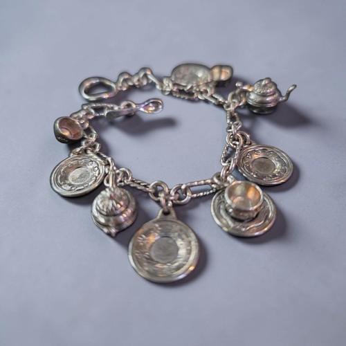 Vintage silver tone - tone, tea