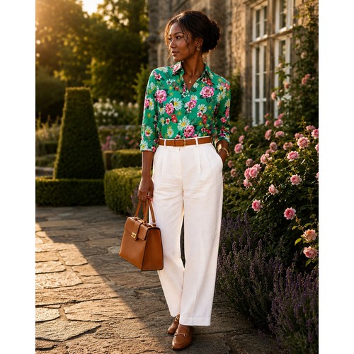 Hawes curtis floral button - hawes,