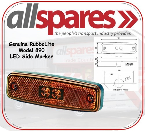 Rubbolite 890 amber led - amber,