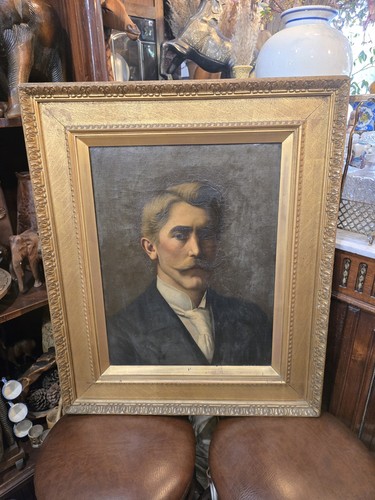 Antique large 19th century oil - antique,