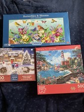 500 & 636 Piece Jigsaw Puzzle Bundle / Gibsons WHSmith & Corner Piece