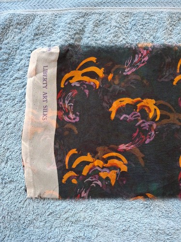 Black floral liberty georgette - floral,