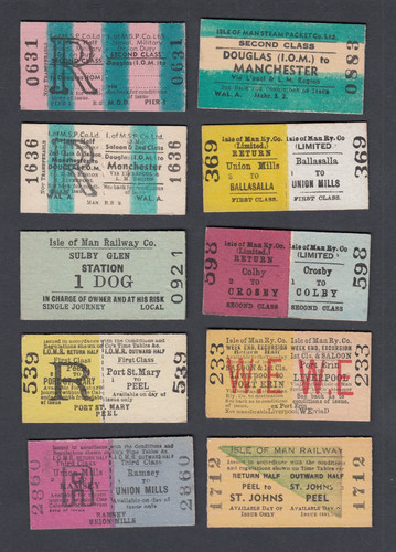 Ten train tickets iom - train,
