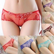 Women Sexy Sheer Briefs Lace
