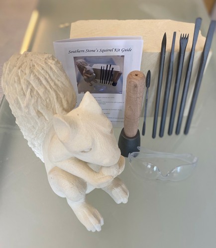 Stone carving squirrel kit - stone, 'squirrel'