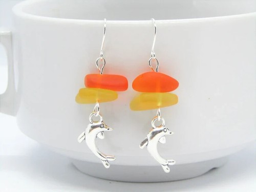 Frosted orange yellow sea - frosted,