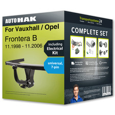 Towbar fixed for VAUXHALL / OPEL Frontera B 98- + 7pin universal electrical-kit
