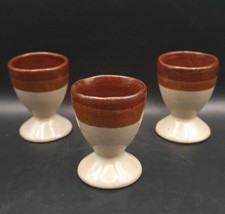 3x Vintage Stoneware Egg Cup