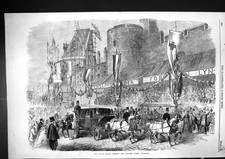 Old Print 1863 Royal Party