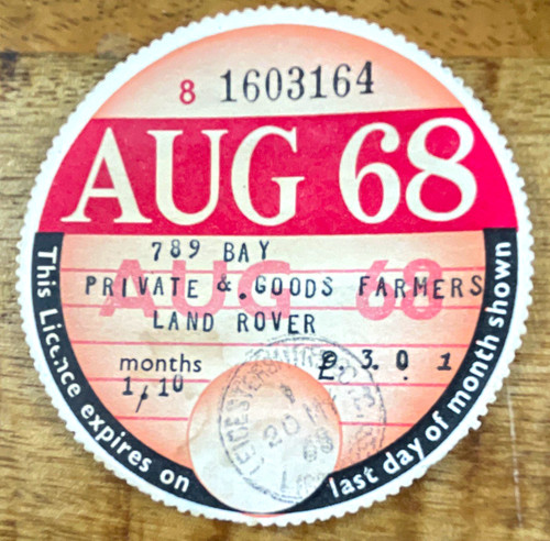 Vintage vehicle tax licence - uk,