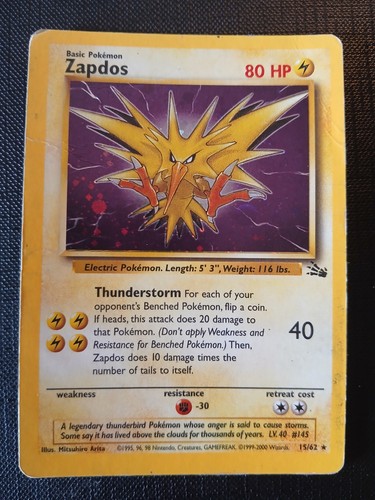 Zapdos fossil set - fossil, shiny