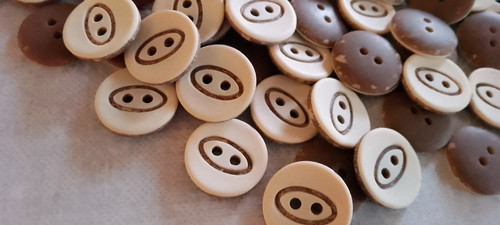 Brown cream oval designer - brown/cream,