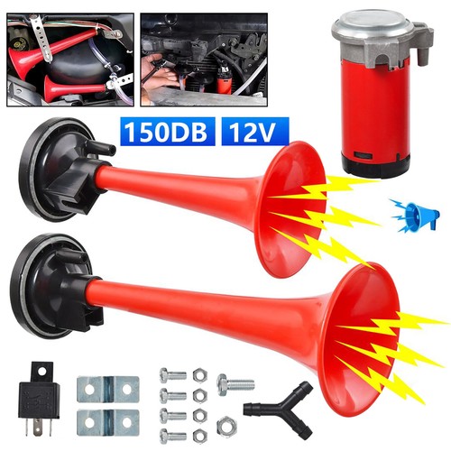 Dual trumpet air horns v - horns, 12