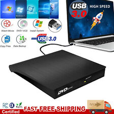 DVD CD RW USB External DVD RW Disc Burner Drive Reader Windows 10 11 Laptop PC