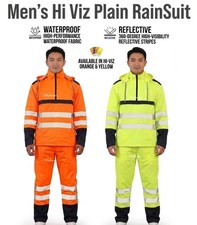 Men's Hi Viz Plain RainSuit