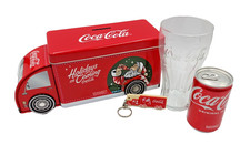 Coca-Cola Holiday Truck Gift Set – 30 Years Edition | Money Tin, Glass & Keyring