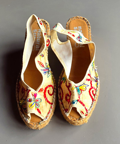 Natural sur wedge espadrille - natural,