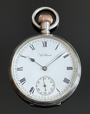 Solid silver pocket - silver, watch