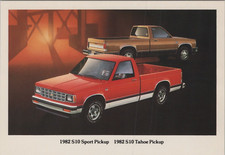 1982 Chevy Red S10 Sports Pickup Tahoe Trucks GM Postcard UNP 11935.6