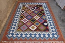 Rust hand woven wool - hand-woven,