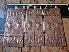 Antique old Vintage art and crafts COPPER finger push door plate 13 inch 
