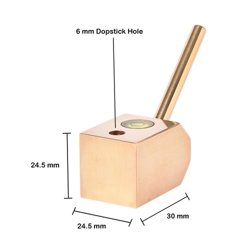 Brass angle dop - 6,