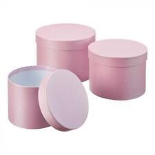 Set of 3  Oasis Round Lilac Hat Box Boxes - Storage Florist Home Gift Decoration