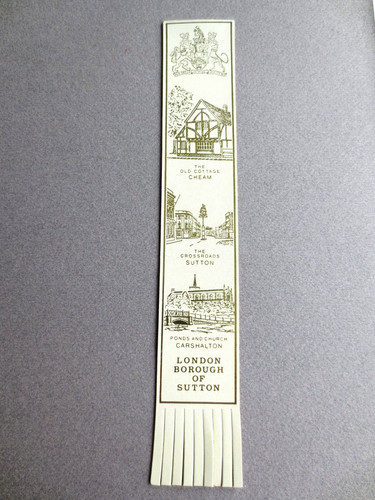 Leather bookmark london - leather,