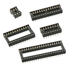 DIP / DIL PCB IC Socket 6/8/14/16/18/20/24/28/32/40 Pins 