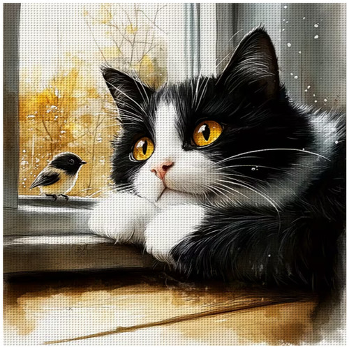 Printed cross stitch kit - cross,