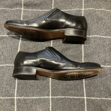 Gordon Scott Mens Black Leather Slip On Shoes Loafers Size 10 Standard Width