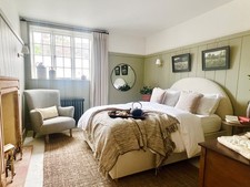 Laura Ashley Natural Rolestone Bed NEW only used it to dress a room for selling!