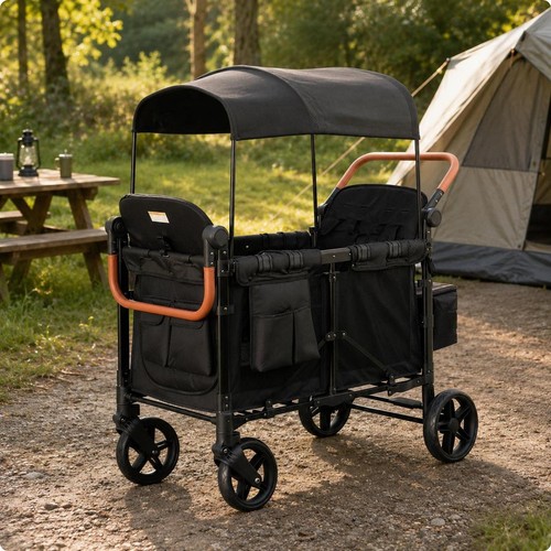 Twin child stroller four seat - twin,