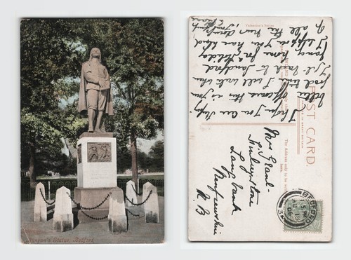 Postcard john bunyan statue - john,
