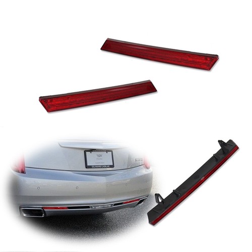Red rear bumper reflectors - red,