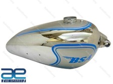 For BSA ZB32 Gold Star Blue & Silver Painted Chrome Petrol Fuel Gas Tank1950 GEc