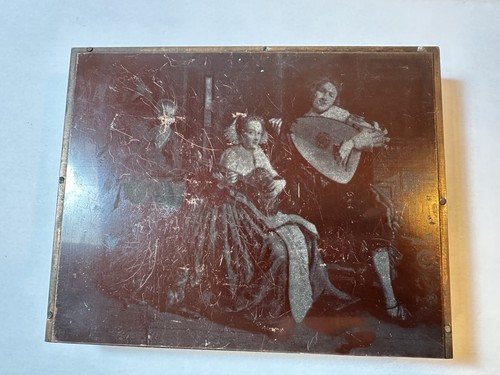 Antique etched copper printing - antique,