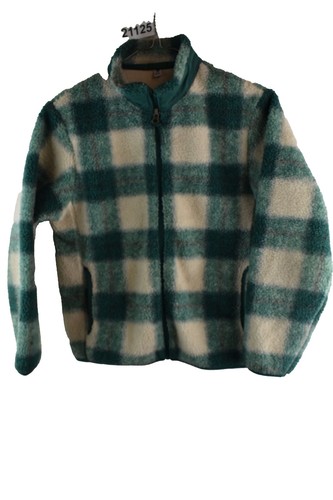 Uniqlo green checked fleece - checked,