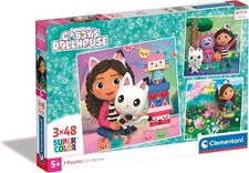 Gabbys Doll House Puzzle 3 x 48 Piece Puzzles Ages 5 Plus