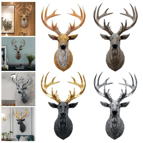 Wall mounted faux deer head - wall,