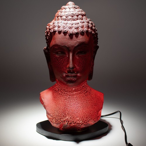 Buddha bust lamp molton lava - buddha,