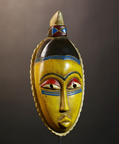 African wood mask hand carved - african,