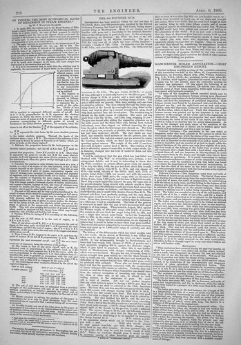 Antique print 1866 - antique, 600-pounder
