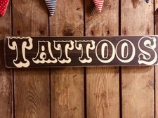 Tattoos Tattoo Sign Vintage Old Style Ink Art Shop Parlour Piercings Steam Punk
