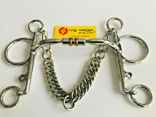 Pelham with Barrel Copper Roller Bit All Sizes Horse Bit Snaffle Curb Chain