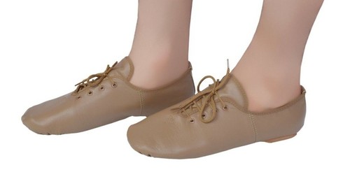 Jazz dance shoes tan blk - jazz, tan/blk