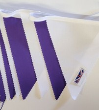 Purple and White bunting * 10