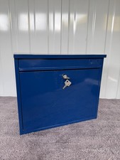 Post box blue elegance - box, wall