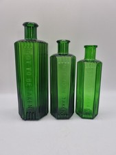 3 Green Poison Bottles