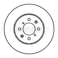 x2 Borg & Beck Front Axle Brake Disc Pair Fits Honda Lotus MG Rover BBD4081